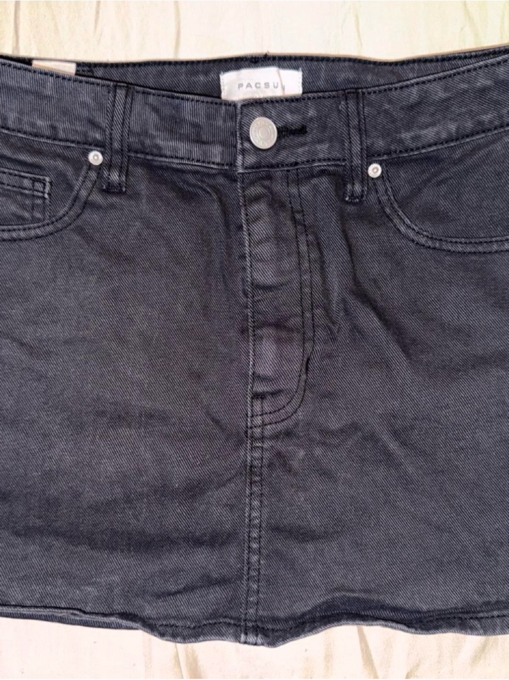 Pacsun black denim mini skirt